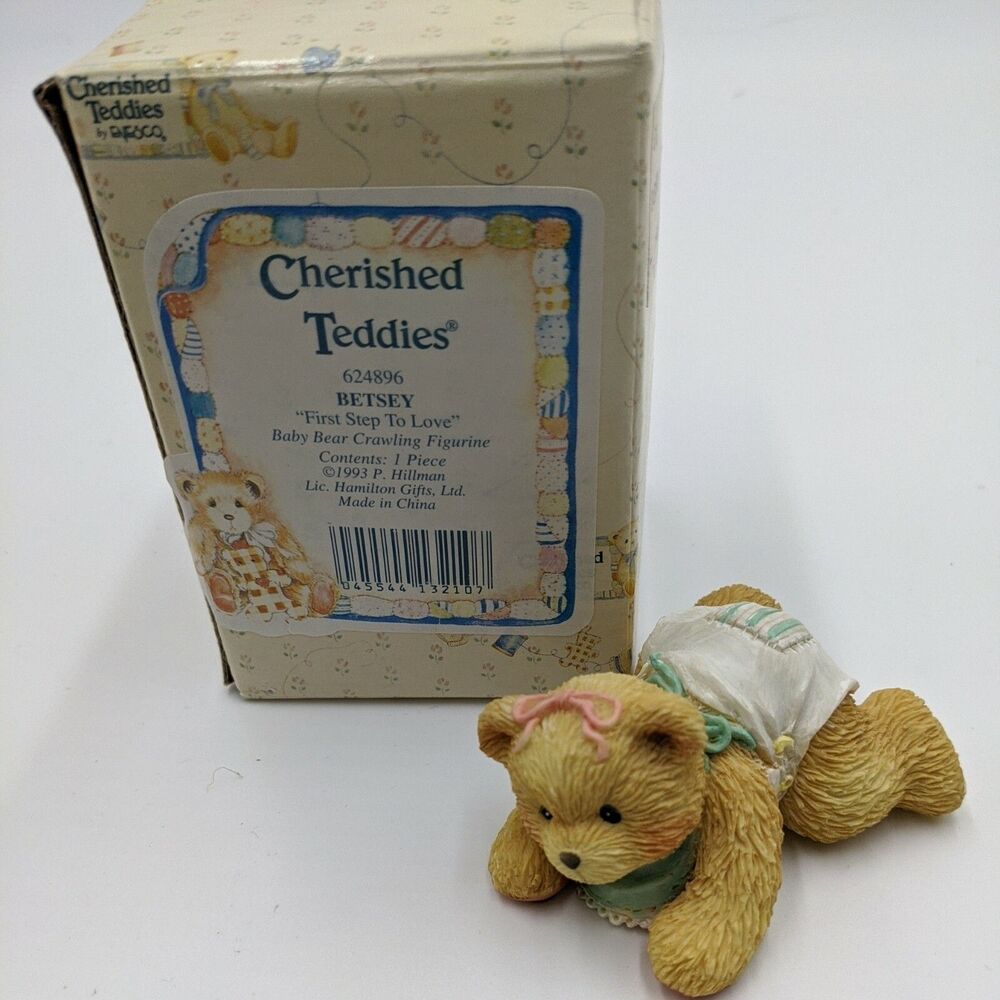 Cherished Teddies Betsey "First Step to Love" 624896 Baby Figurine w/ Box 1993